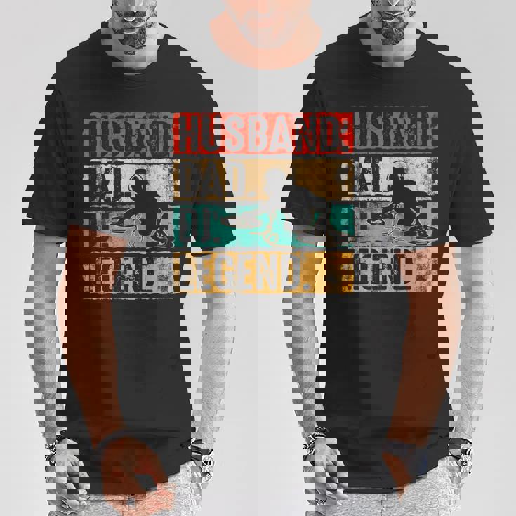 Día Del Padre Marido Papá Dj Leyenda Dj Disco Jockey Música Camiseta unisex Regalos divertidos