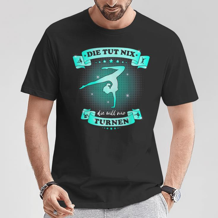 Die Tut Nix Die Will Nur Turnnen Gymnastics Gymnastics T-Shirt Lustige Geschenke