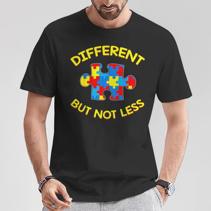 Different But Not Less Autism Awareness Puzzle T-Shirt Unique Gifts