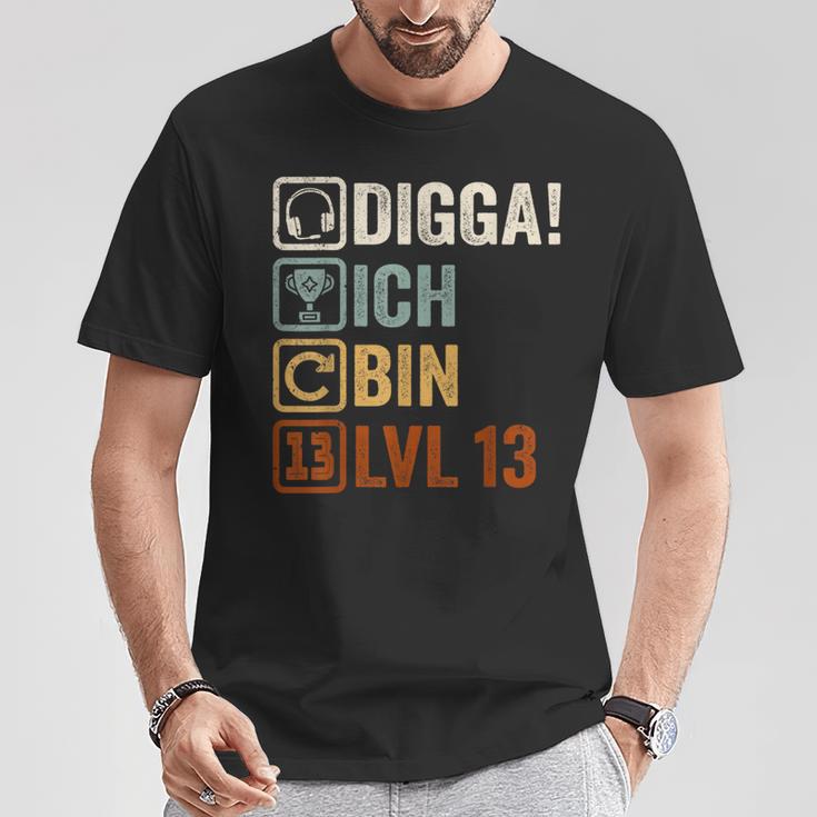 Digga Ich Bin 13 Jahre 13Th Birthday Boy Gamer T-Shirt Lustige Geschenke