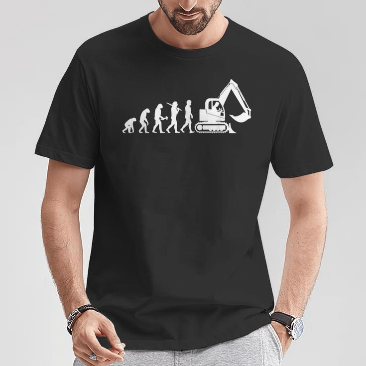 Digger Guide Evolution Digger Digger Driver T-Shirt Lustige Geschenke