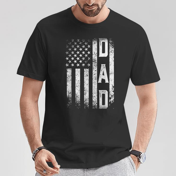 Distressed Usa Flag Dad 4Th Of July Father's Day T-Shirt Unique Gifts