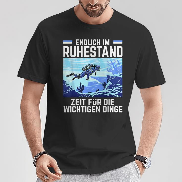 Diving Ruhestand Rente German Language S T-Shirt Lustige Geschenke