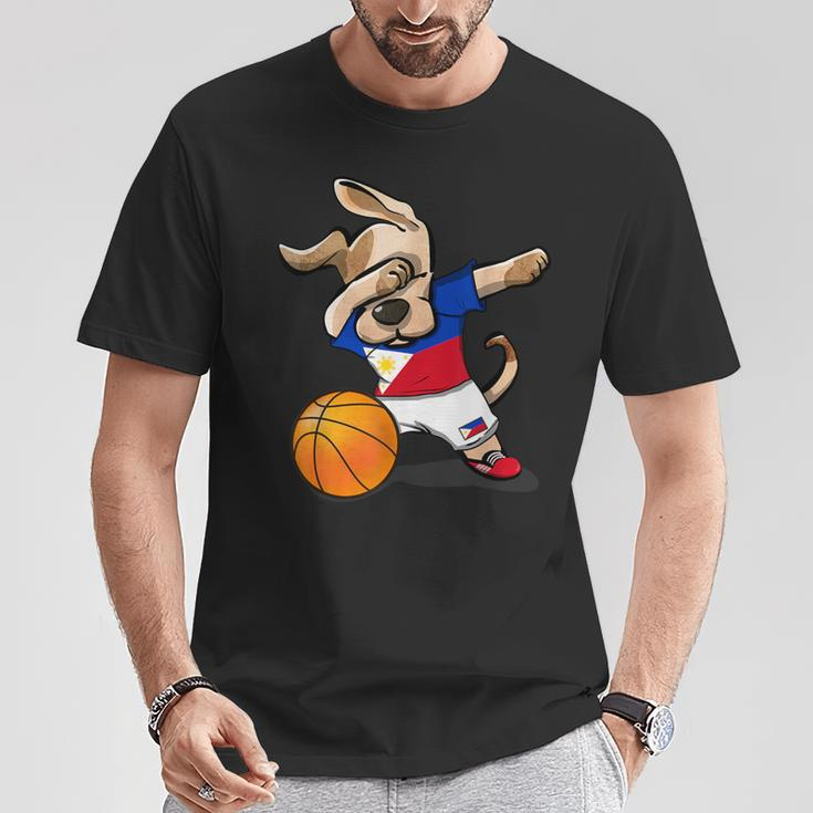 Dog Dabbing Basketball Philippines Jersey Sport Lover T-Shirt Lustige Geschenke