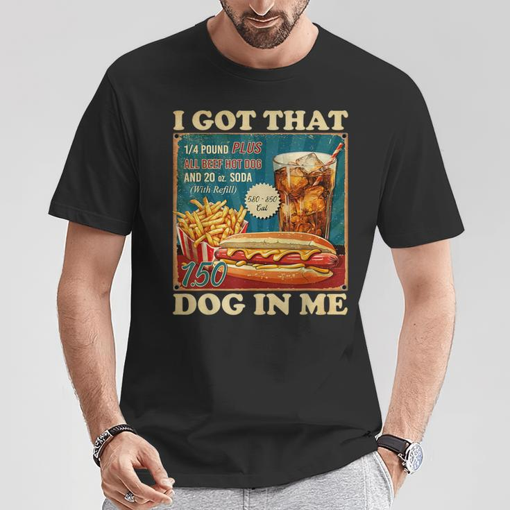 I Got That Dog In Me Hot Dogs Combo 4Th Of July Retro T-Shirt Unique Gifts