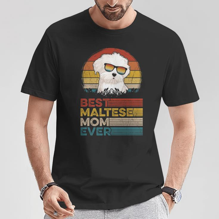 Dog Vintage Best Maltese Mom Ever For Dog Mom T-Shirt Unique Gifts