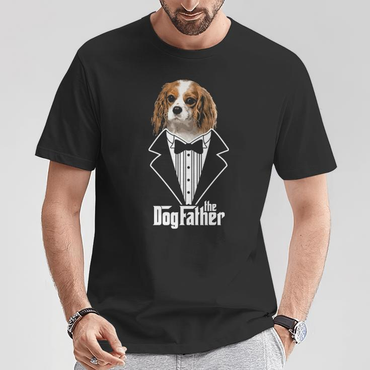 The Dogfather Cavalier King Charles Spaniel Dad Papa T-Shirt Unique Gifts