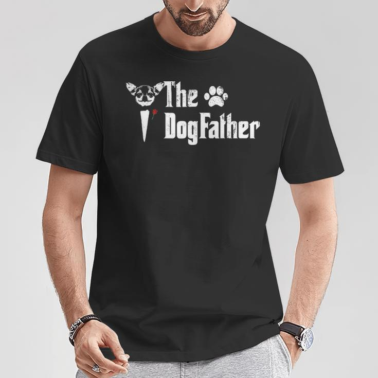 The Dogfather Chihuahua Dog DadFather's Day Gif T-Shirt Unique Gifts