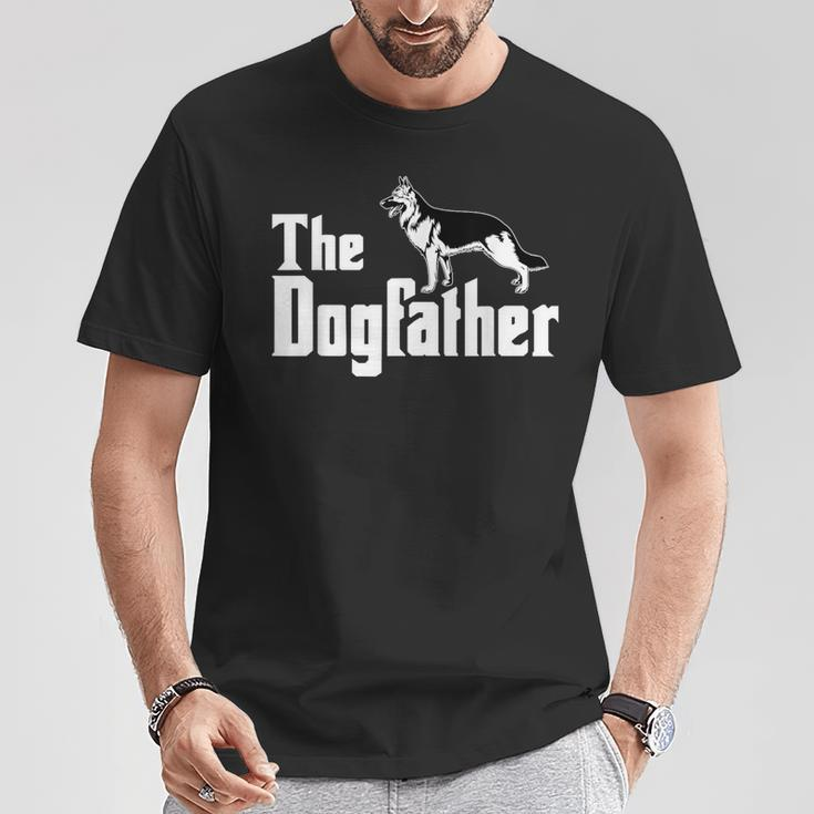 The Dogfather German Shepherd For Dad Fathers Day T-Shirt Unique Gifts