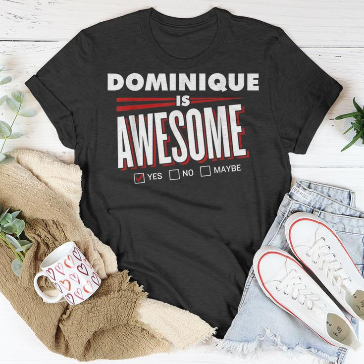 Dominique Is Awesome Family Friend Name T-Shirt Funny Gifts