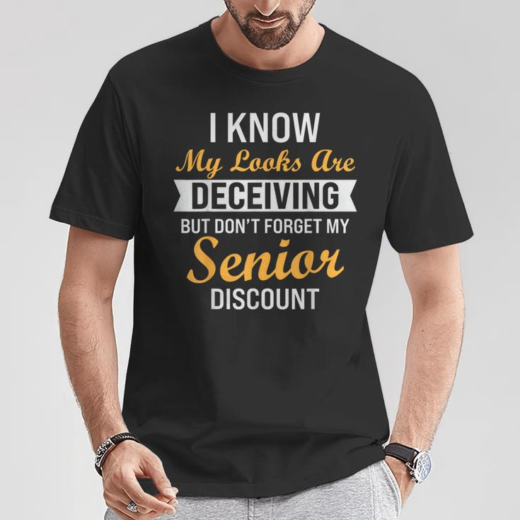 Don't Forget My Senior Discount Old People T-Shirt Personalized Gifts