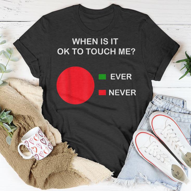 Don't Touch Me Never Touch Me Circle Graph Introvert T-Shirt Unique Gifts