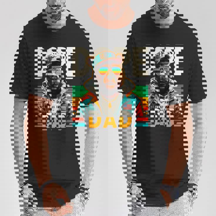 Dope Black Dad Black Dad Bear Black History Month T-Shirt Unique Gifts