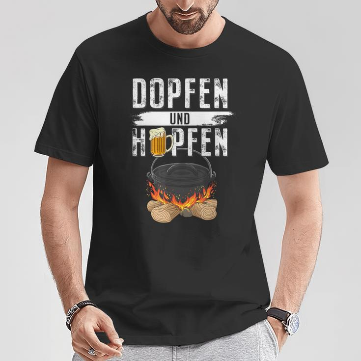 Dopfen & Hopfen Dutch Oven Bbq T-Shirt Lustige Geschenke