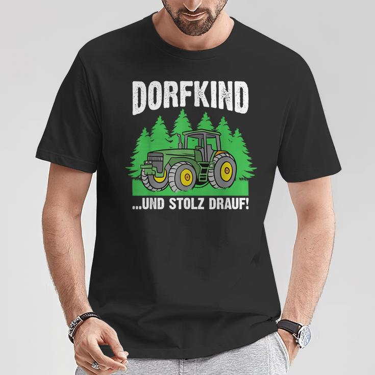 Dorfkind Und Stolz Drauf Farmer Farmer T-Shirt Lustige Geschenke