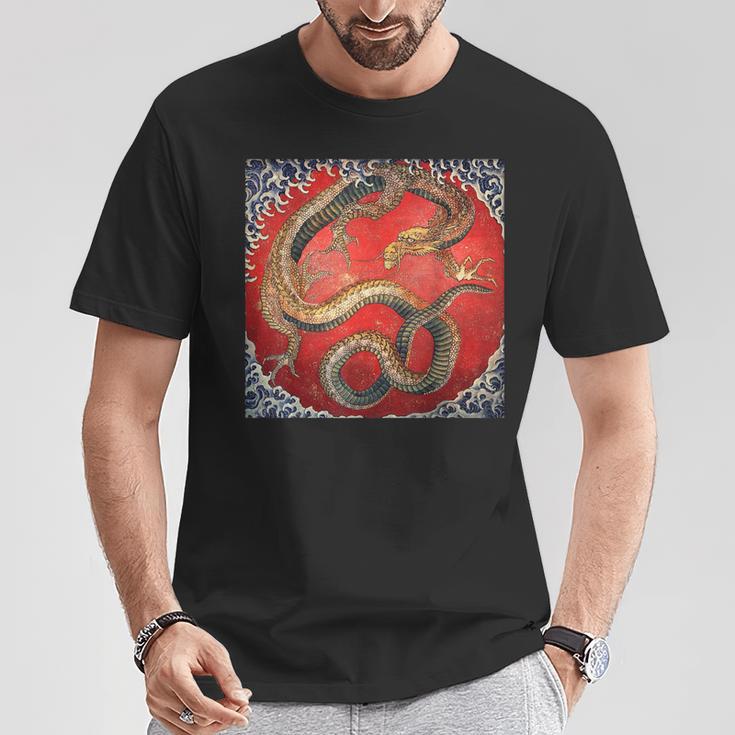 Dragon Of Katsushika Hokusai T-Shirt Lustige Geschenke