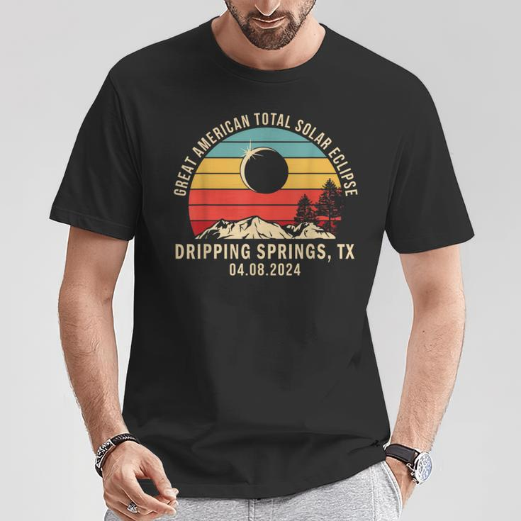 Dripping Springs Tx Texas Total Solar Eclipse 2024 T-Shirt Unique Gifts