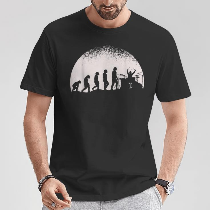 Drum Full Moon Evolution Drum Kit T-Shirt Lustige Geschenke