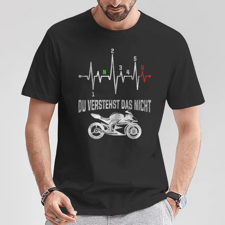 Du Verstehst Das Nicht Motorrad Herzschlag Puls Supersport T-Shirt Lustige Geschenke