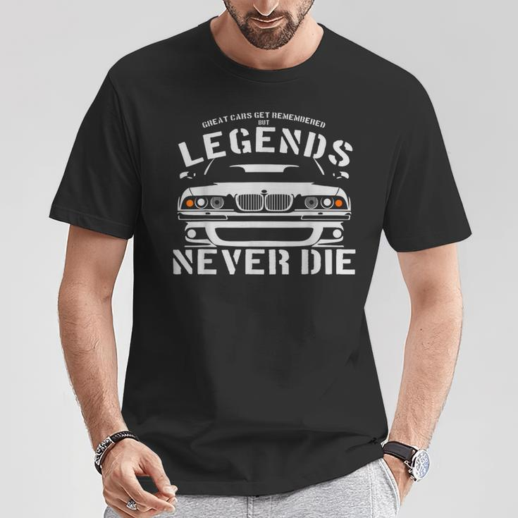 E39 5 Series Legends Never Die T-Shirt Lustige Geschenke