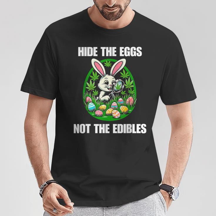 Easter Bunny Egg Edibles 420 Cannabis Stoner Weed Lover T-Shirt Funny Gifts