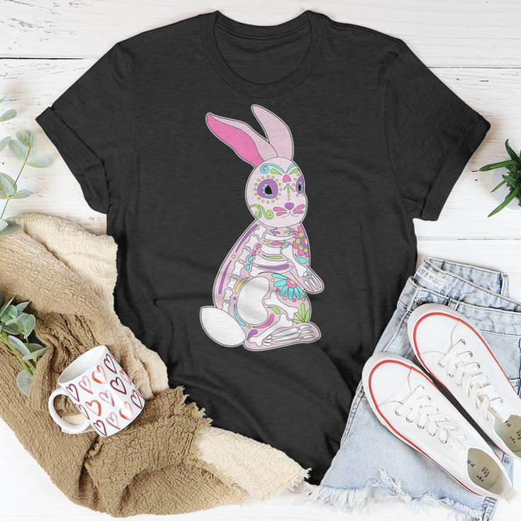 Easter Bunny Sugar Skull Dia De Los Muertos RabbitT-Shirt Unique Gifts