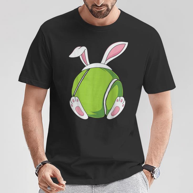 Easter Bunny Tennis Easter Tennis Rabbit Ears T-Shirt Lustige Geschenke