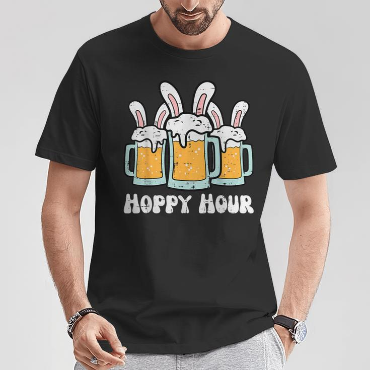 Easter Hoppy Happy Hour Bunny Ears Dad Team Women T-Shirt Unique Gifts