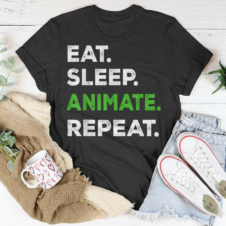 Eat Sleep Animate Repeat Animator Animation Lovers T-Shirt Unique Gifts