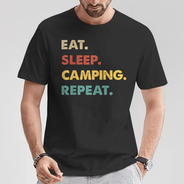 Eat Sleep Camping Repeat Camping Lover T-Shirt Unique Gifts