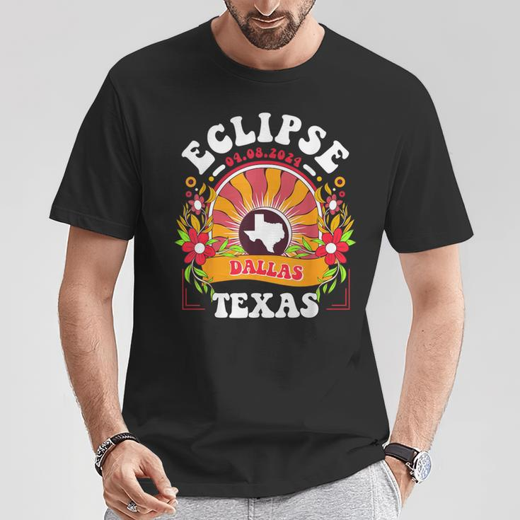 Eclipse 2024 Dallas Texas Total Solar Eclipse T-Shirt Unique Gifts