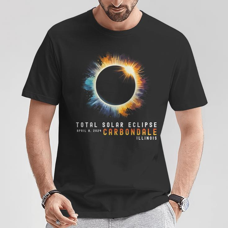 Eclipse Solar Total April 8 2024 Carbondale Illinois Eclipse T-Shirt Funny Gifts