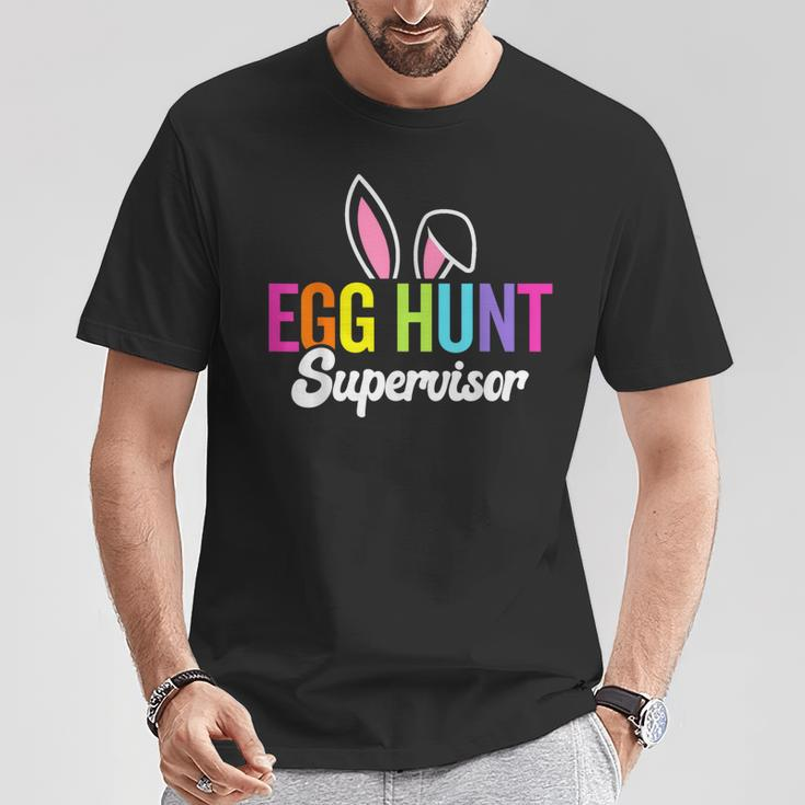 Egg Hunt Supervisor Matching Easter Rabbit Ears Egg Hunter T-Shirt Unique Gifts