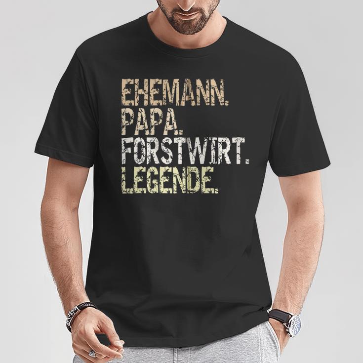 Ehemann Papa Forstwirt Legende Förster Waldarbeiter Outfit Kapuzenjacke T-Shirt Lustige Geschenke