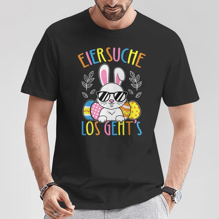 Eiersuche Los Geht's Easter Bunny Easter Eggs Children's T-Shirt Lustige Geschenke