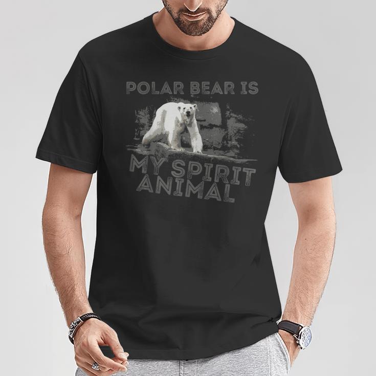 Eisbär Ist Mein Geistiges Tier T-Shirt Lustige Geschenke