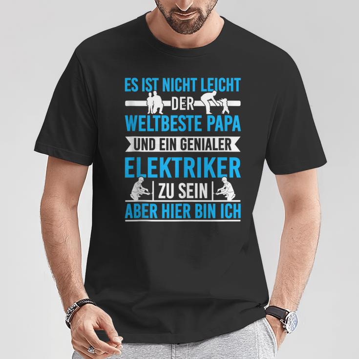 Elektriker Papa Spruch Genialer Elektronikerater T-Shirt Lustige Geschenke