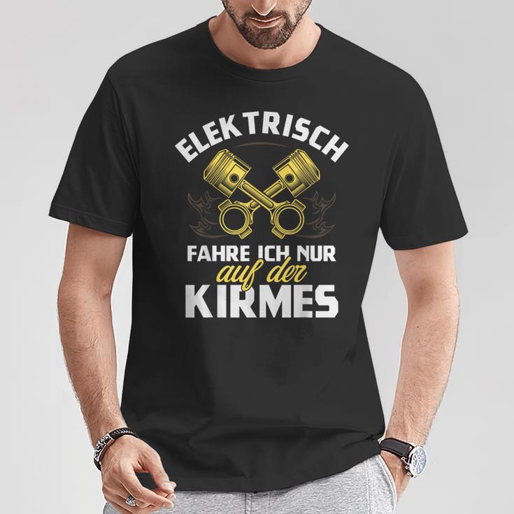 Elektrisch Fahren Wir Nur Auf Der Kirmes I Love Co2 T-Shirt Lustige Geschenke