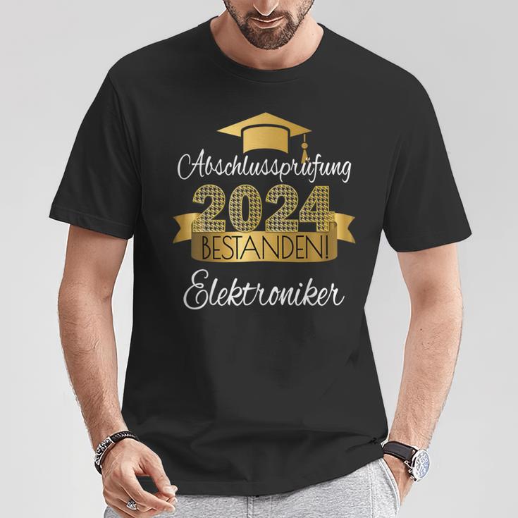 Elektroniker I Prüfung Bestanden Ausgelernt Dual Training T-Shirt Lustige Geschenke