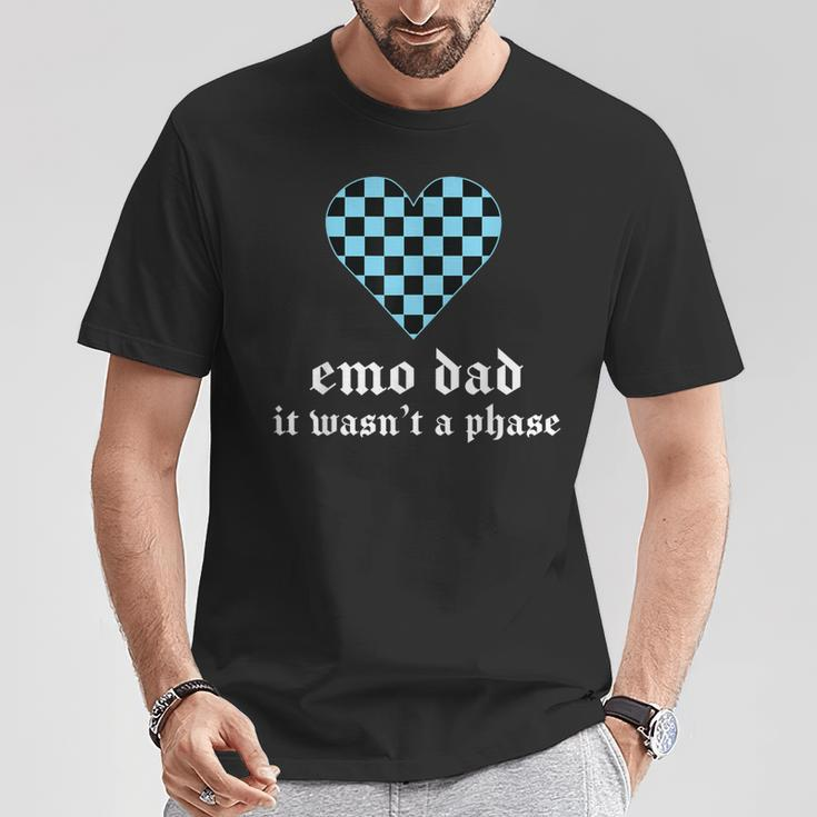Emo Dad It Wasn't A Phase Retro Goth Emo Punk Gothic Kawaii T-Shirt Unique Gifts