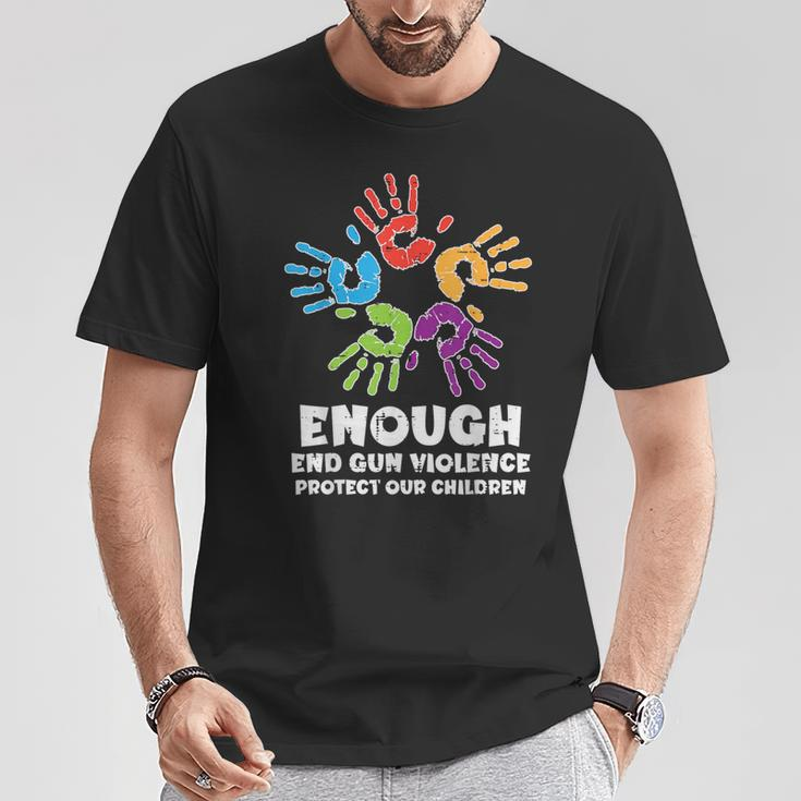 Enough End Gun Violence Protect Orange Mom Dad Parents T-Shirt Funny Gifts