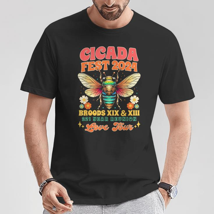 Entomology Cicada Lover Cicada Fest 2024 Broods Xix & Xiii T-Shirt Unique Gifts