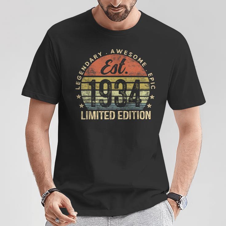 Est 1934 Limited Edition 90Th Birthday Vintage 90 Year Old T-Shirt Unique Gifts