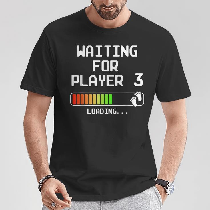 Expectant Dad To Be Gamer Pregnancy Announcement Player 3 T-Shirt Unique Gifts