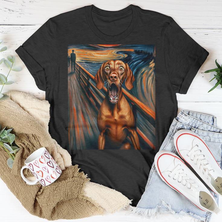 Expressionist Artsy Vizsla Dog Artistic Vizsla T-Shirt Unique Gifts