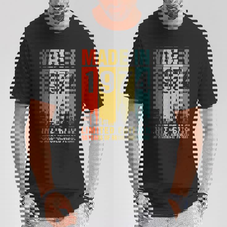 Fabricado En 1974 Edición Limitada 50 Años De Ser Impresionante Camiseta unisex Regalos divertidos