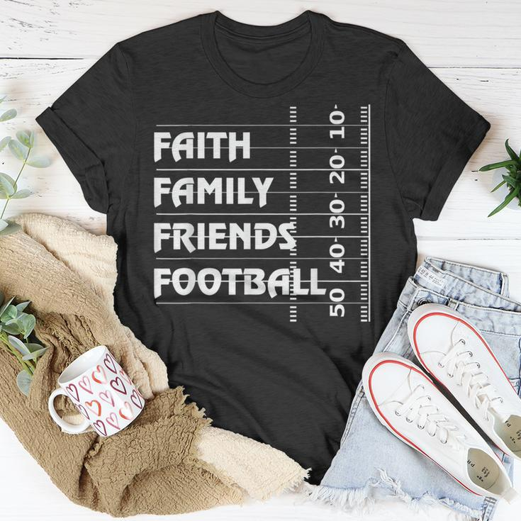 Faith Family Friends Football T-Shirt Unique Gifts