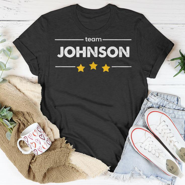 Family Name Surname Or First Name Team Johnson T-Shirt Funny Gifts