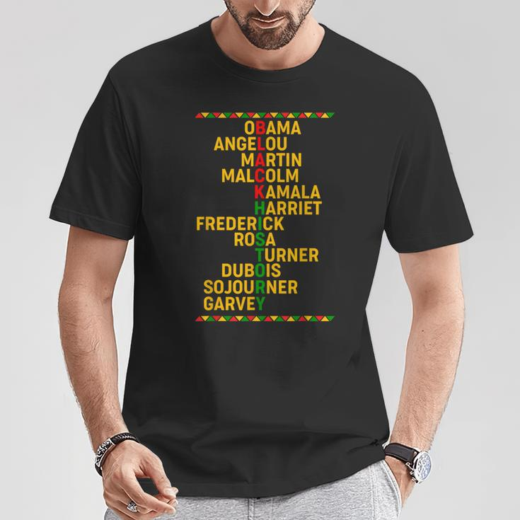 Famous African American Leader Culture Black History Month T-Shirt Unique Gifts