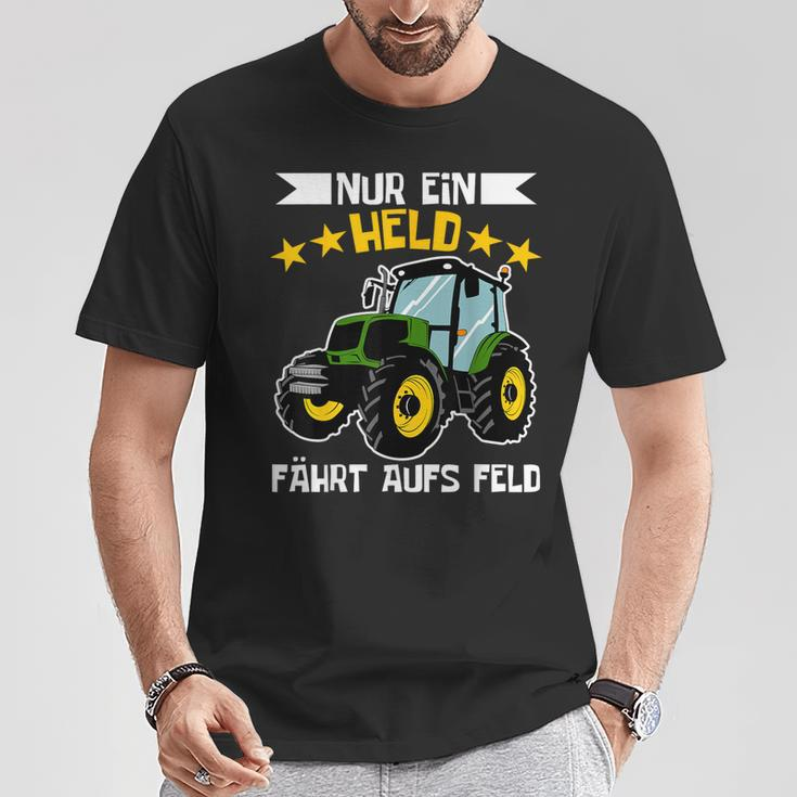 Farmer's Nur Ein Held Fahrt Auf S Feld German Language T-Shirt Lustige Geschenke